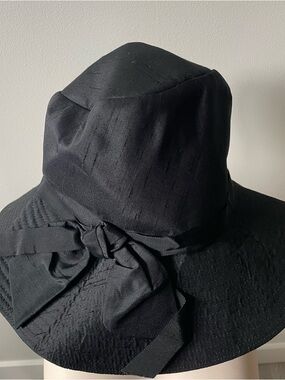 50s 60s Vintage Jacqueline Original Bucket Sun Hat Bow Ribbon Toronto MCM